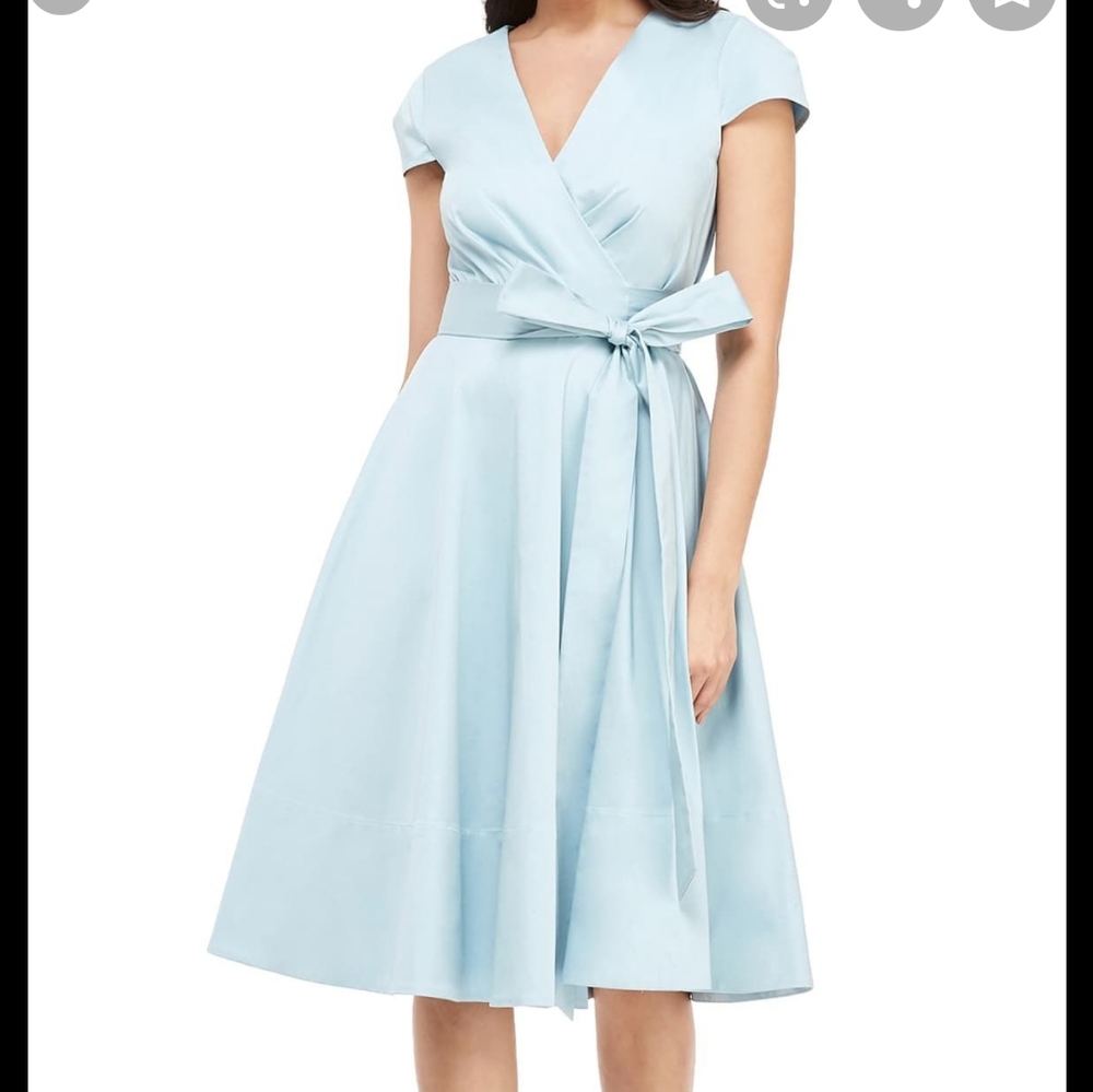 NWT Gal Meets Glam Addison wrap dress, blue 16